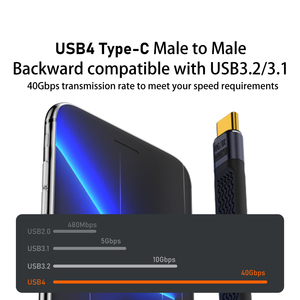 <span class=keywords><strong>Cable</strong></span> <span class=keywords><strong>USB</strong></span> 4.0 Tipo-<span class=keywords><strong>C</strong></span> FPC de 240W con Carga Súper Rápida, Transmisión de 40Gbps, Proyección de Pantalla HD 8K60Hz, <span class=keywords><strong>Cable</strong></span> <span class=keywords><strong>Corto</strong></span> Flexible <span class=keywords><strong>USB</strong></span> <span class=keywords><strong>C</strong></span> - Product Image 5