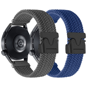 Bracelet en nylon 20mm 22mm pour <span class=keywords><strong>Garmin</strong></span> Vivoactive 5 4 bandes pour <span class=keywords><strong>Garmin</strong></span> Venu 3 <span class=keywords><strong>Forerunner</strong></span> 265 255 165 Bracelet de sport souple tressé de musique - Product Image 1