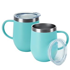 Vacuum <b>Insulated</b> Stainless Steel Coffee <b>Mug</b> & Tumbler with Lid-12 oz for Hot/Cold Drinks Turquoise - Product Image 1