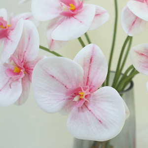 ช่อดอกกล้วยไม้ฟาแลนนอปซิสประดิษฐ์ สีขาวบริสุทธิ์ สีชมพูอ่อน สีม่วงแมนดาริน ยางนิ่ม ตกแต่งบ้าน อุปกรณ์ประกอบฉากงานแต่งงาน - Product Image 3