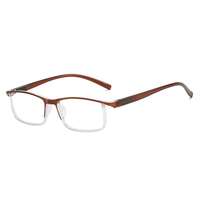 Lunettes de lecture unisexes XB8052 à monture demi-cerclée fine et ronde, correction de la presbytie 1.0-4.0, 1 pièce