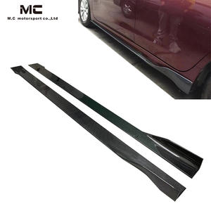 Extension de jupe latérale universelle en fibre de carbone de longueur personnalisée, jupe latérale de <span class=keywords><strong>voiture</strong></span> pour toutes les voitures, pour BMW F82 F80 pour Audi - Product Image 1