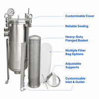 Filtre à sac industriel avec sac filtrant remplaçable pour la filtration de l'eau, de l'huile, des produits chimiques et des procédés