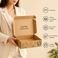 Boîte d'expédition en carton ondulé personnalisée avec logo, écologique, en papier kraft, pour e-commerce, boîte d'expédition en vrac pour l'aviation