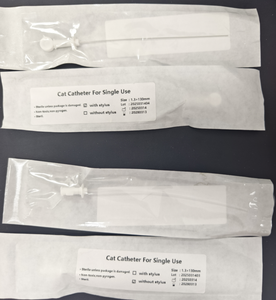 पालतू पशु पशु चिकित्सा डिस्पोजेबल मूत्र मूत्र मूत्र कुत्ते बिल्ली यूरिथ्रल कैथेटर के साथ/बिना - Product Image 5