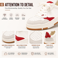 Sneakers basses tendance pour femmes, chaussures décontractées respirantes avec semelle épaisse antidérapante
