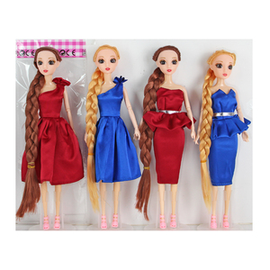 Poupée articulée en PVC souple de 11,5 pouces, 11 articulations, yeux 3D, tresse longue disponible, assortiment varié, cadeau parfait pour les filles, jouet en peluche - Product Image 1