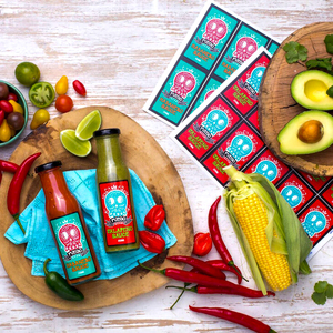 Etiqueta Personalizada <span class=keywords><strong>para</strong></span> Salsa Picante con Impresión a Todo Color y Adhesivo Permanente, Etiqueta Brillante de PET Resistente al <span class=keywords><strong>Agua</strong></span> <span class=keywords><strong>para</strong></span> Envasado de Botellas - Product Image 1