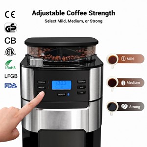 <span class=keywords><strong>Cafetera</strong></span> de Goteo Todo en Uno de 10 Tazas con Molinillo Integrado, Moli y Prepara Automáticamente, Máquina de Café para <span class=keywords><strong>el</strong></span> Hogar - Product Image 4
