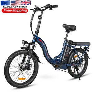 新到欧盟仓库热卖20英寸36V12AH城市Ebike 250W350D电动自行车女士带篮子 - Product Image 2