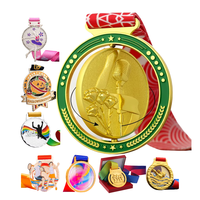 Conception bon marché fabrication de logo 3D médaille personnalisée football football danse sports en alliage de zinc prix 3D taekwondo médailles de course