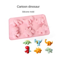 SHU XIN DIY Tropfform 1 Dinosaurier Silikon-Kuchenform Backwerkzeug Kerze Gips Puppe Nur Handwäsche Nötig Einweg Lebensmittelsicher