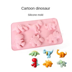 Shu xin DIY nhỏ giọt khuôn 1 khủng long Silicone bánh công cụ nướng nến thạch cao búp bê rửa tay chỉ dùng một lần thực phẩm an toàn - Product Image 2