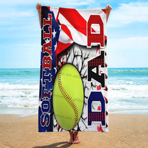 Cadeau de fête des pères pour papa personnalisé Baseball Sport séchage rapide absorbant natation <span class=keywords><strong>Camping</strong></span> <span class=keywords><strong>piscine</strong></span> bain plage essentiel serviette - Product Image 3