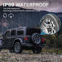 IPoster Digital Wireless 5 "Monitor Split 2 Screen avec 1080P Kit de caméra de recul pour pneu de secours pour Jeep Wrangler