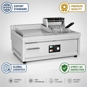 Commercial Electric Griddle <b>Fryer</b> Combo Flat Top Grill with Deep <b>Fryer</b> for Burger Steak Fries Fast Food Kitchens - Product Image 6