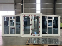 Kit de maison extensible en conteneur 20FT/30FT/40FT, maison préfabriquée avec fenêtres et portes (BLANC, 20FT)