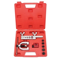 Kit d'outils de sertissage double pour conduites de frein, 30 pièces, avec coupe-tube et plieur, et tube en acier recouvert de cuivre de 25 pieds (3/16 po) pour réparation automobile
