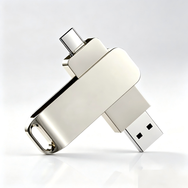 New Metal 2-in-1 USB 3.0 Type-C Flash Drive OEM/ODM 4G-128G Cheap U Disk