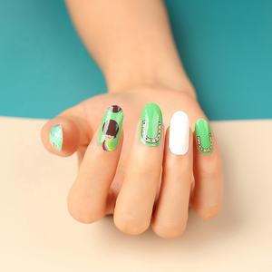 Nueva llegada <span class=keywords><strong>ST</strong></span> Patrick día novedad verde tréboles de uñas de Arte de uñas decoración para chica etiqueta engomada del clavo - Product Image 1