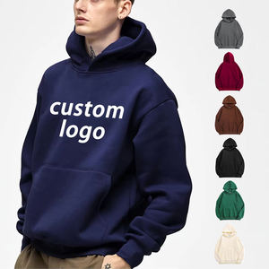 Áo hoodie unisex chất dày 500 gsm, kiểu dáng streetwear, trơn, oversized, in logo tùy chỉnh, áo hoodie nam thiết yếu, bán sỉ - Product Image 2