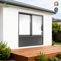 Ventanas Corredizas de Aluminio PTAC para Hoteles Comerciales Modernos Americanos Topbright NRFC, con Persianas y Vidrio Laminado Triple con Aislamiento Térmico