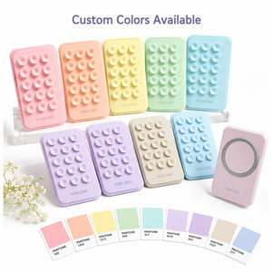 Custom Logo Magnetic Silicone <b>Suction</b> Phone <b>Pad</b> Hands Free Holder for Mirror Shower Gym Professional Business Promotional Gift - Product Image 5