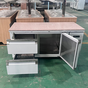 Thương mại đá cẩm thạch hàng đầu thép không gỉ bánh <span class=keywords><strong>Pizza</strong></span> chuẩn bị bảng Tủ đông-Nhiệt độ duy nhất undercounter ngăn kéo lưu trữ kỹ thuật số - Product Image 3