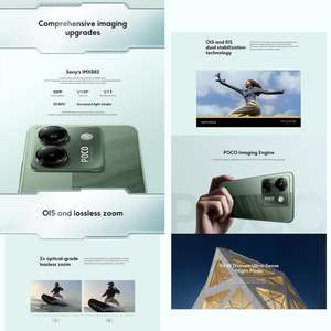 Xiaomi POCO M7 <span class=keywords><strong>Pro</strong></span> 5G versión global 5110mAh batería 8GB + <span class=keywords><strong>256GB</strong></span> AI desbloqueo facial 45W carga NFC 5G Xiaomi teléfono - Product Image 4