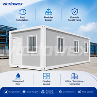 VICDOWEX Bâtiment Modulaire Contemporain en Conteneurs pour Bureau, Dortoir, Entrepôt et Logement du Personnel