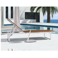 Meubles de jardin Chaise longue d'extérieur en aluminium Chaise longue pour hôtel Beach Villa