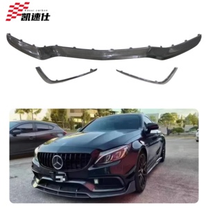 Pour <span class=keywords><strong>Mercedes</strong></span> <span class=keywords><strong>Benz</strong></span> AMG C63 W205 lèvre moyenne fibre de carbone de haute qualité flambant neuf Kits de carrosserie de mise à niveau rénovation pièce automobile lèvre moyenne - Product Image 1