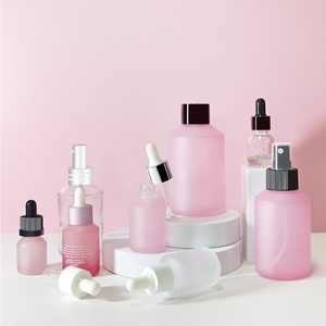 Skin Care Packaging Serum Bottle 15ml 30ml Amber <b>Clear</b> Frosted Empty Slanted Shoulder Essential Oil Glass Dropper Bottle - Product Image 3