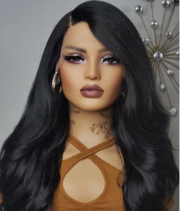 Perruque en cheveux humains soyeux couleur naturelle sans dentelle, plusieurs tailles disponibles pour femmes, usage quotidien et pour les fêtes - Product Image 4