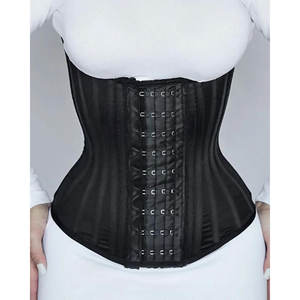 Sablier acier os ceinture Latex taille formateur pour femmes fermeture éclair et crochets Corset Sport Cincher acier os bas ventre graisse - Product Image 2
