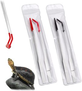 Pinces d'alimentation <span class=keywords><strong>pour</strong></span> reptiles en acier inoxydable de 10,6 pouces, pinces longues courbées avec embouts en <span class=keywords><strong>silicone</strong></span> <span class=keywords><strong>pour</strong></span> lézards, aquarium, <span class=keywords><strong>terrarium</strong></span> - Product Image 1