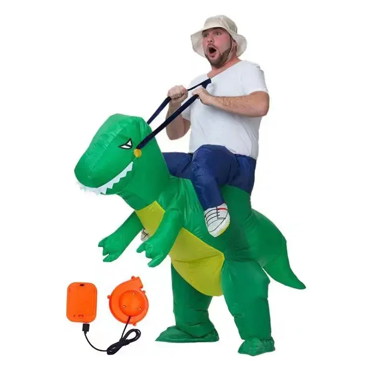 Dinosaure gonflable T-Rex Air Blow-up Jurassic Party Holiday Halloween Costume Ride on Dinosaur Costume gonflable pour hommes femmes