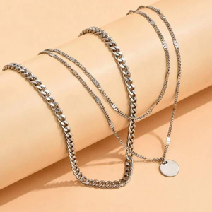 Ins Fashion 18k Gold Plated Clavicle Chain <strong>Necklace</strong> Stainless Steel <strong>Coin</strong> Double Layered <strong>Necklace</strong> for Women - Product Image 6