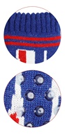 Chaussettes-pantoufles en polaire thermique pour homme - Doublure en sherpa avec poignées antidérapantes, chaussons de maison confortables pour Noël
