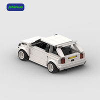 Bloques de Construcción de Plástico para Niños, Regalo, Modelo de Coche Blanco Pequeño, Mini ABS Ecológico, Supercoches, Juguetes para Niños