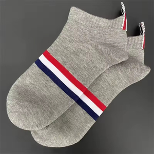 High Quality Cotton Men's Ankle <b>Socks</b> Funny Custom Logo Colorful Casual Knitted Style Summer Available White Black High Quality - Product Image 6