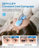 Masque de massage électrique pour les yeux Instrument de compression à vapeur et à froid/chaud pour la beauté des yeux Protecteur électrique pour les yeux