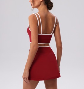 LUYU Nouvelle Collection Ensemble de Sport Femme Color Block avec Taille Croisée et Bretelles Doubles pour Tennis, Pickleball et Padel - Product Image 5