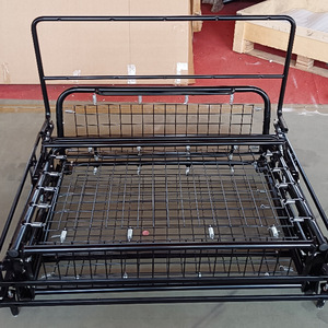 Three Fold Iron Mesh <b>Sofa</b> <b>Bed</b> Frame 98cm 110cm 120cm 130cm 140cm 150cm 160cm 180cm <b>Foldable</b> Carbon Steel Minimalist Living Room - Product Image 1