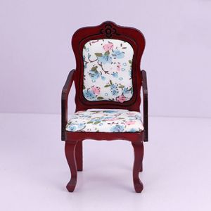 <span class=keywords><strong>Chaise</strong></span> de maison de poupée miniature 1:12, meubles ob11, confortable, velours, impression rouge, dossier haut, fauteuil <span class=keywords><strong>en</strong></span> <span class=keywords><strong>bois</strong></span> pour Banquet - Product Image 1
