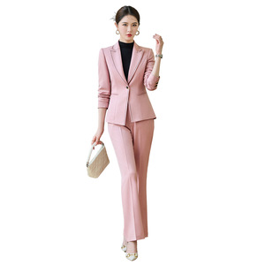 Women's Suit Set Polyester Worsted Anti-Wrinkle Office Lady Long Sleeve Formal Wear - Product Image 5