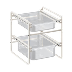 Étagère de cuisine en plastique de style minimaliste moderne avec rangement pour légumes et fruits - Product Image 5