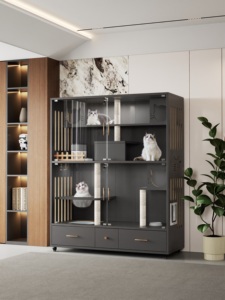 Neues Modernes Massivholz Umweltfreundliches Multifunktionales Wasserdichtes Luxuriöses Indoor Großraumiges Haustierhaus Katzenvilla - Product Image 5