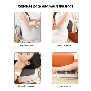 Masseur dorsal avec chaleur, masseur Shiatsu 2 en 1 pour soulager les douleurs du bas du dos, coussin de massage à pétrissage profond 3D - Product Image 4