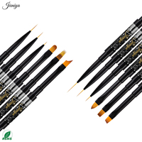 Pinceaux à ongles professionnels à double tête avec logo personnalisé et dégradé de couleurs pour salons et manucures à domicile